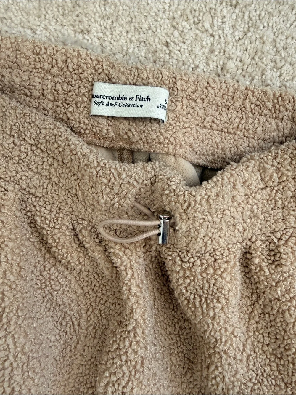 Abercrombie & Fitch soft A&F boucle Joggers - Camel - Picture 2 of 2
